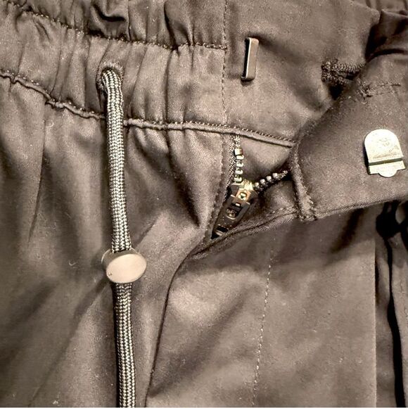 GAP Black Elastic Ruffle Waist Wide Leg High Waisted Cotton Shorts NEW - Picture 11 of 16